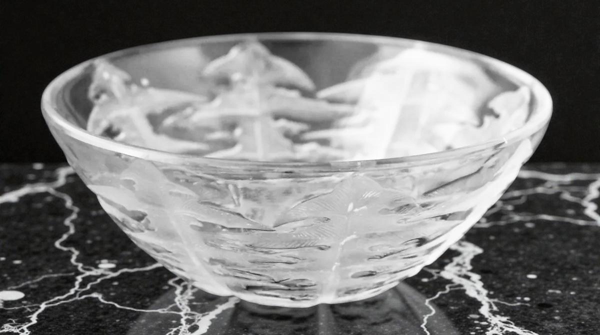 René Lalique „Pissenlit“ – fünf Schalen aus Klarglas, ca. 1924 – Bild 5